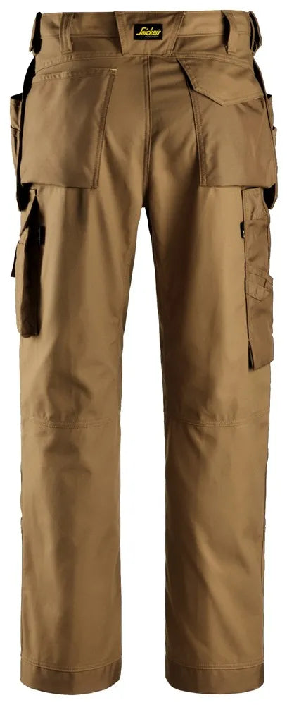 Snickers 3214 Canvas+ Craftsmen Holster Pockets Trousers - Brown