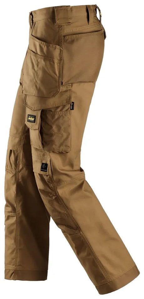 Snickers 3214 Canvas+ Craftsmen Holster Pockets Trousers - Brown