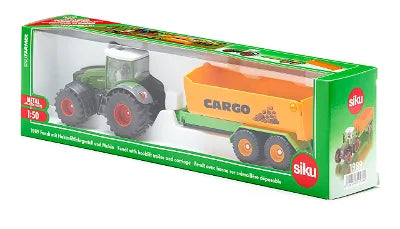 SIKU Fendt with Hooklift Trailer and Carriage - Detailed 1:50 Scale Model