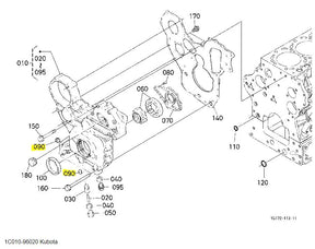 Kubota Plug 1C010-96020 - Genuine Gear Case and Front Cover Drain Plug