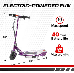 Razor E100 Electric Scooter - Purple