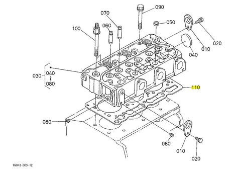 Kubota 1G063-03310 Cylinder Head Gasket | Genuine OEM Replacement