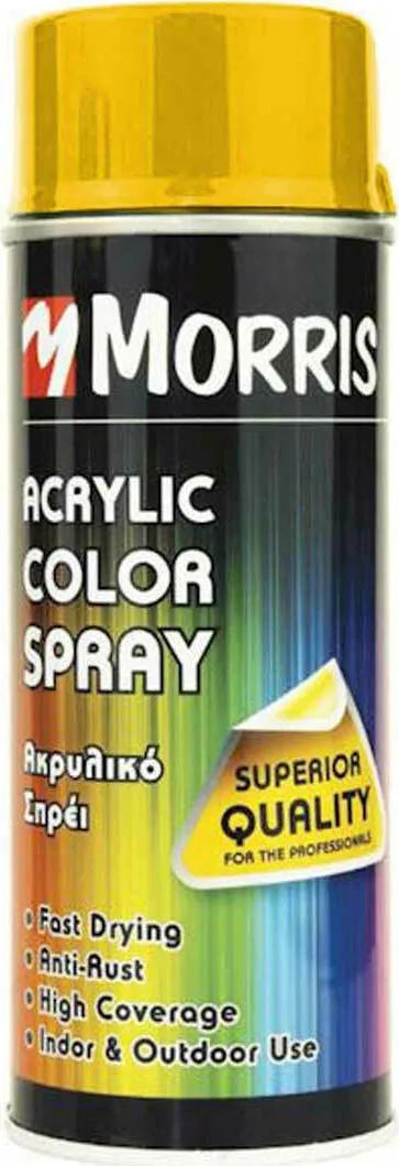 Morris Spray Paint Acrylic with Shiny Effect Daffodil Yellow - RAL 1007