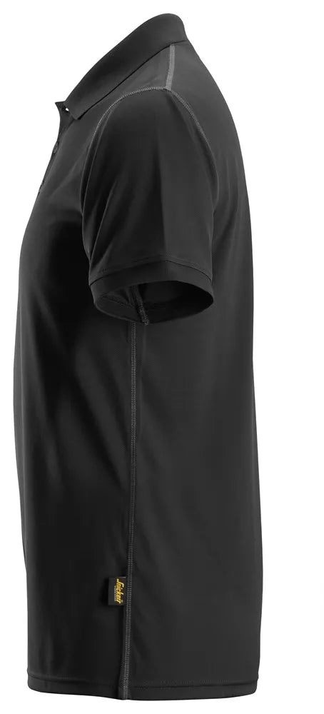 Snickers 2721 Lightweight Polo Shirt Black - 100% Recycled Polyester with Anti-Odor Finish