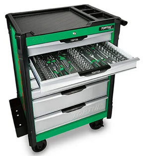 Toptul 213Pc 7-Drawer Mechanics Tool Trolley - QGE21322 | Heavy Duty Tool Storage