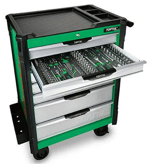 Toptul 213Pc 7-Drawer Mechanics Tool Trolley - QGE21322 | Heavy Duty Tool Storage