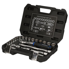 Draper Hi-Torq Metric Socket Set 1/2" Sq. Dr. (23 Piece)