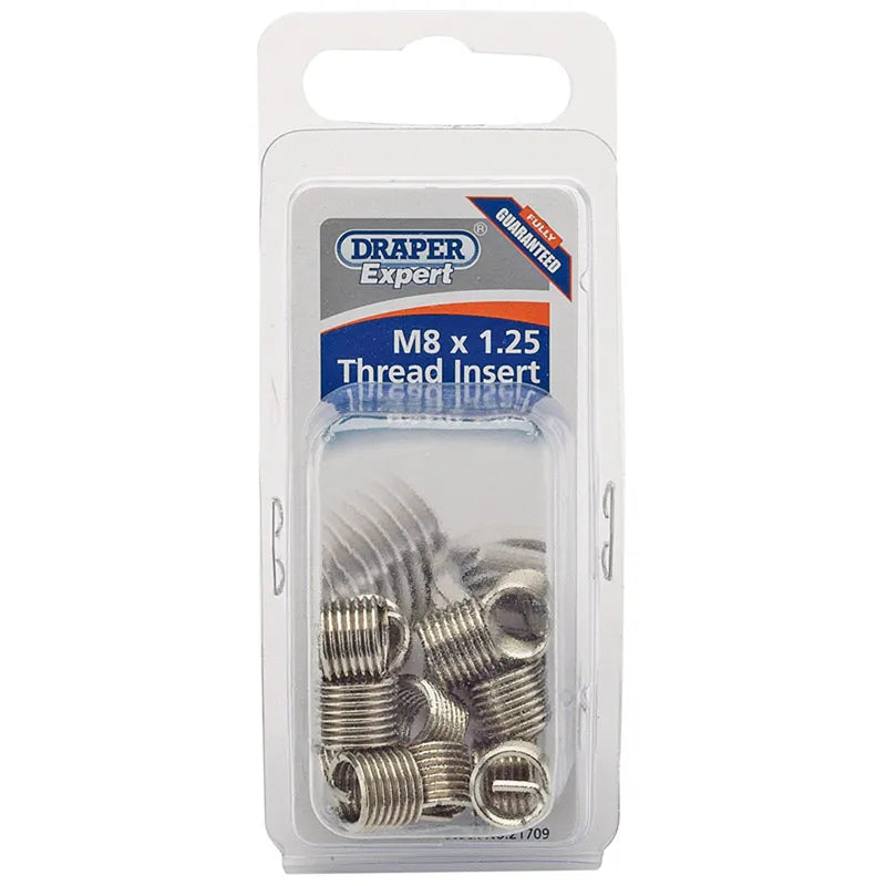 Draper M8 x 1.25 Metric Thread Insert Refill Pack (12)