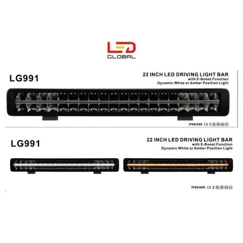 22" LED Driving Light Bar - 200W, Boost Function & Dynamic Start-Up