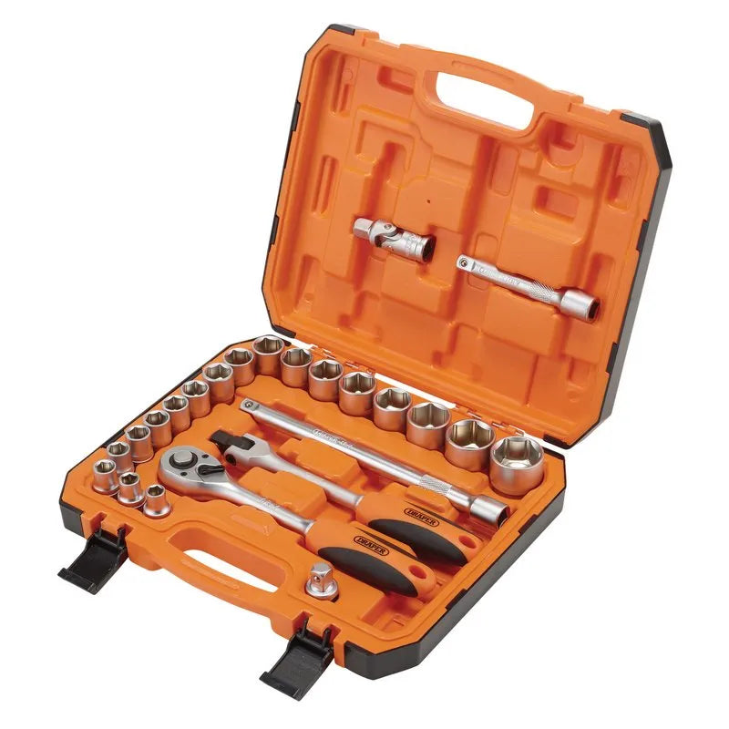 Draper Hi-Torq 6 Point Socket Set, 1/2" 24 Piece