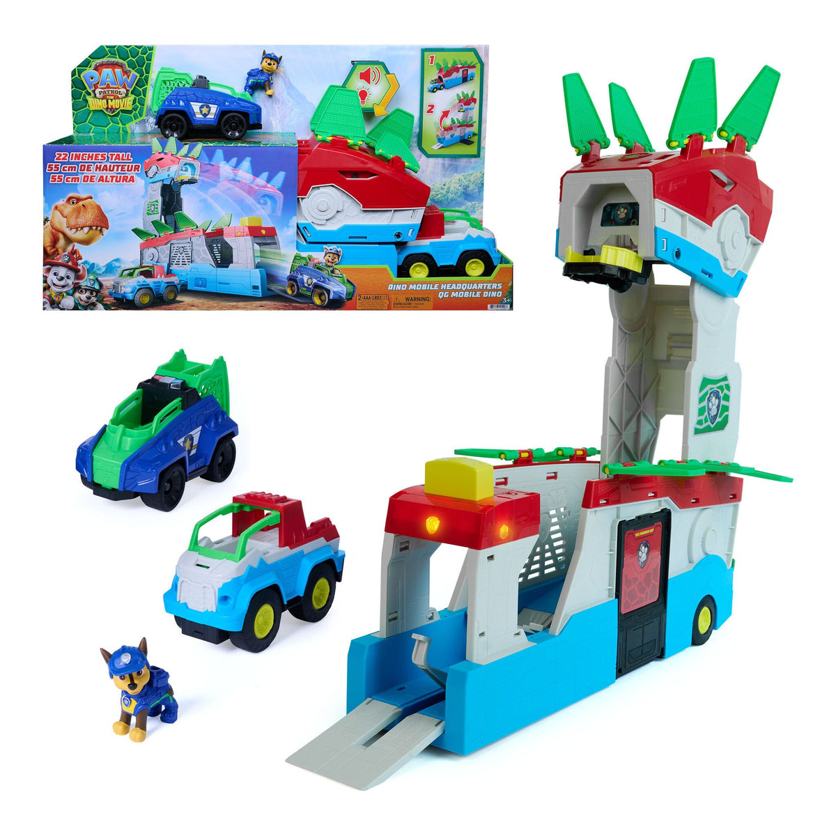 PAW Patrol The Dino Movie Playset Dino Mobile Headquarters