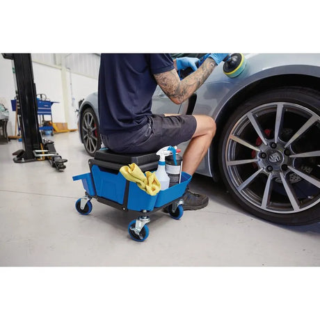 Draper Work Stool Blue