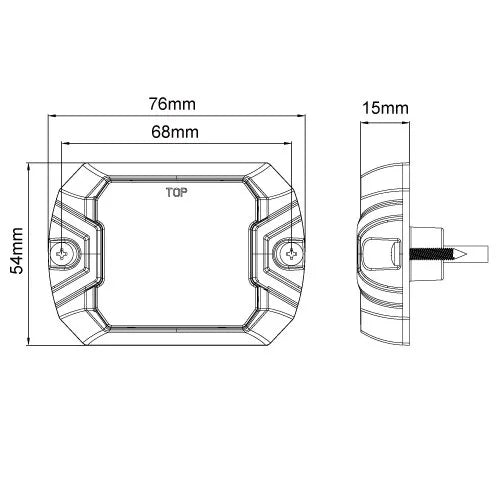247 4 LED Directional Lamp | 10W, 10 Flash Patterns, IP67 Rated - CA 7124