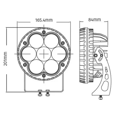 247 6″ Explorer Work Lamp | 11000 Lumens, 70W, IP68 Rated Spot & Flood Lamp - CA 6170