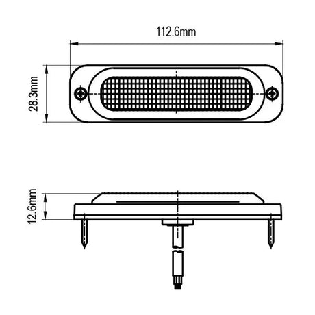 247 LED Directional Warning Light | Amber - 3W, 19 Flash Patterns, IP67 Rated - CA 7073A