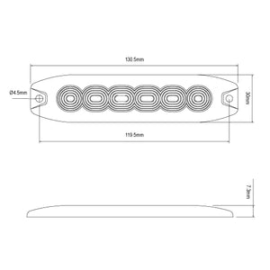 247 LED Directional Warning Light | Red - 9W, 18 Flash Patterns, IP67 Rated - CA 7182R