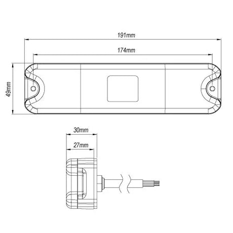 247 LED Multifunctional Tail Lamp | 8" Compact IP67 Rated Tail Light for Trailers & Machinery - CA 7074