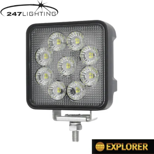 247 LED Work Lamp CA 5739 - High Performance 54W Flood Beam Light with 6840 Lumens