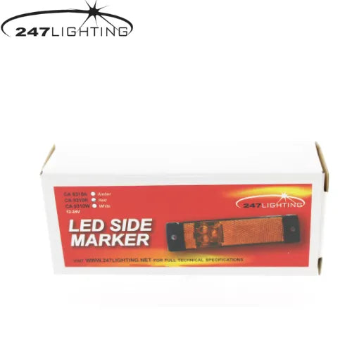 247 Red LED Marker Lamp - IP65 Rated, 12-24V Surface Mount Light - CA 9310R