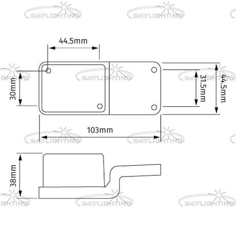 247 Red LED Marker Lamp CA 9330R 