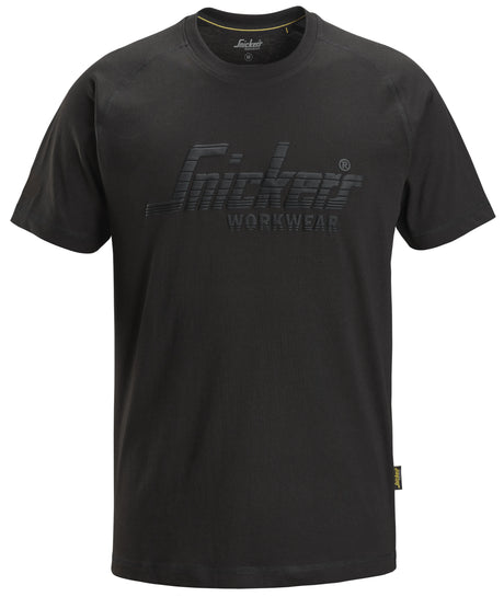 Snickers Logo T-Shirt Black 2590 | Soft & Comfortable Everyday Workwear Tee