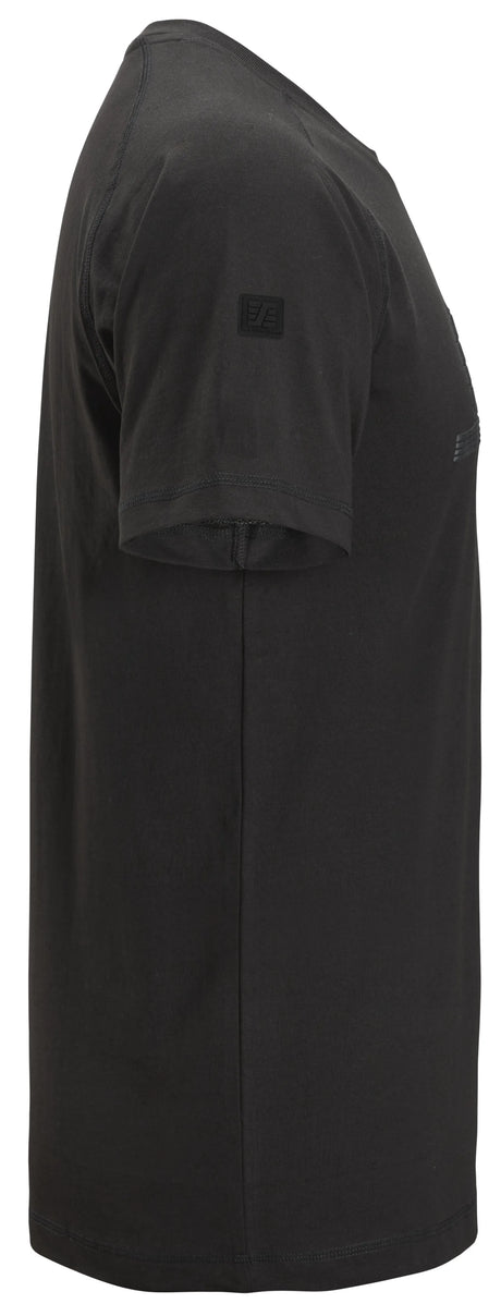 Snickers Logo T-Shirt Black 2590 | Soft & Comfortable Everyday Workwear Tee