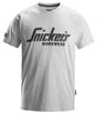 Snickers Logo T-Shirt Grey Melange 2590 | Soft & Comfortable Everyday Workwear Tee