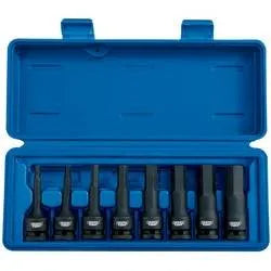 Draper Impact Hexagonal Socket Bit Set, 1/2" Sq. Dr. (8 Piece)