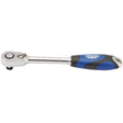 Draper 60 Tooth Micro Head Reversible Soft Grip Ratchet, 1/2" Sq. Dr.