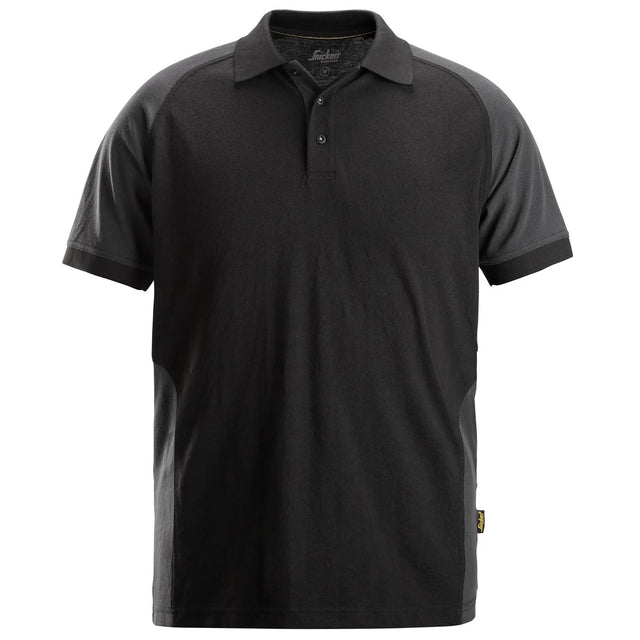 Snickers Two Coloured Polo Shirt Black/Steel Grey