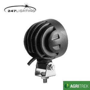 Agritrek 3 Inch Round LED Work Lamp 30W - 247 CA 5758, 9-32V Flood Beam