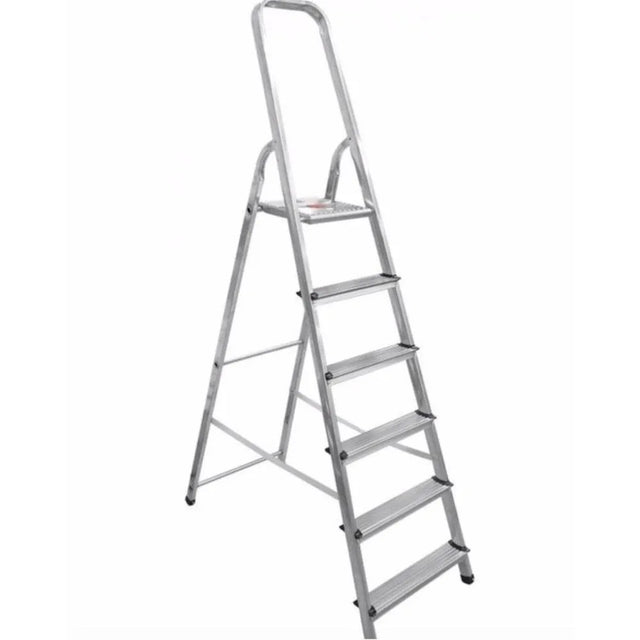 Artub 6 Step Aluminium Stepladder Ladder 1.92m (6.2ft) Anti-slip