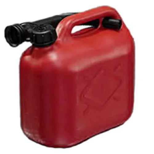 5 Litre Red Plastic Petrol Jerry Can Container