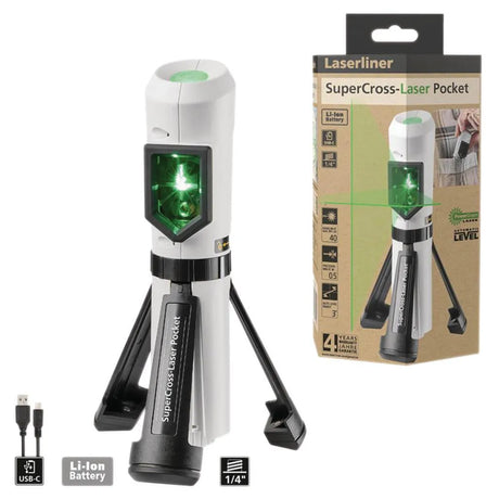 Laserliner SuperCross-Laser Pocket Cross Line Laser 081.124E (32157)