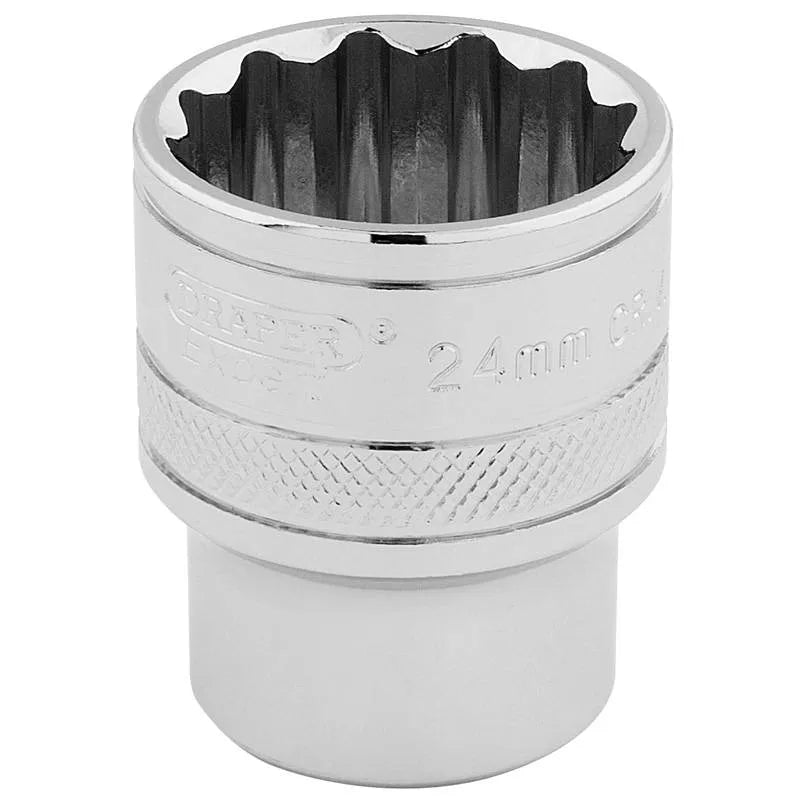 Draper Sockets 12 Point 1/2'' Drive (Single) - 24mm