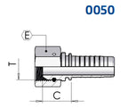 3/4" BSP Female 60° Cone DKR Fitting with Thrust Wire | 0050-12-12
