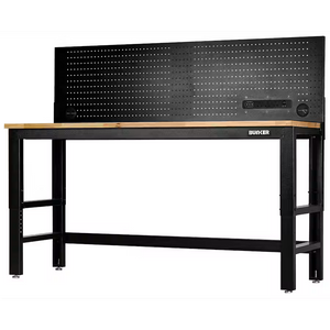 BUNKER Workbench with Worktop and Power Pegboard, 1830mm