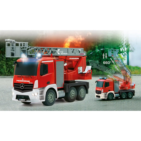 Jamara Mercedes-Benz Antos Fire Truck with Turnable Ladder 1:20 2.4GHz 