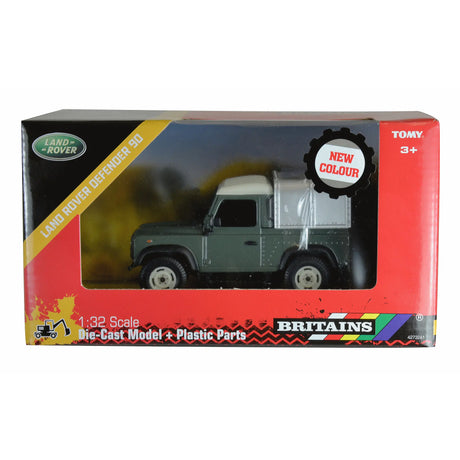 Britains Land Rover Defender 90 with Canopy - 1:32 Scale Keswick Green Model
