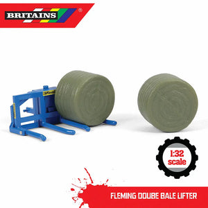 Britains Fleming Double Bale Lifter 1:32 Scale Farm Accessory 43265