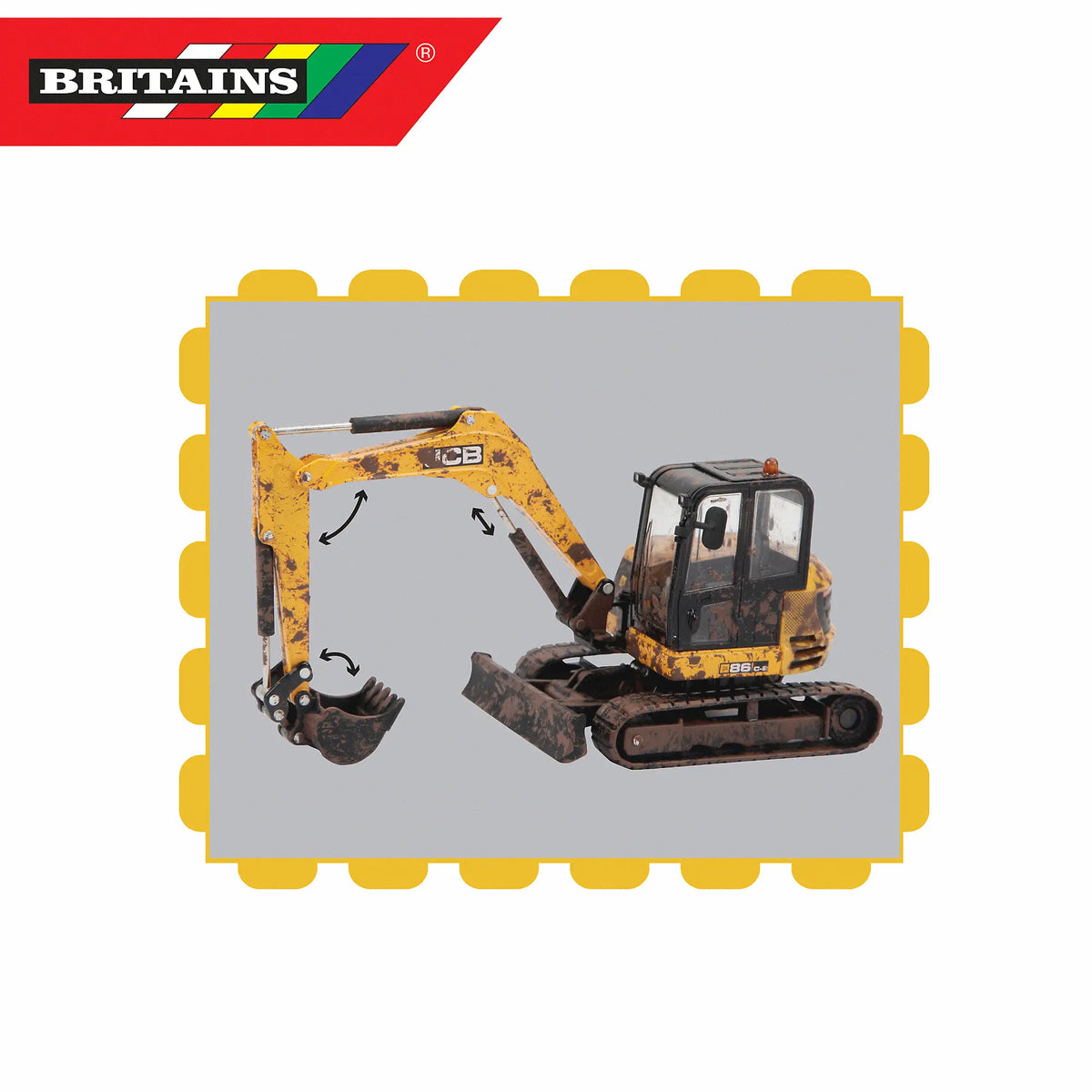 Britains Muddy JCB Midi Excavator 1:32 Scale Model 43279