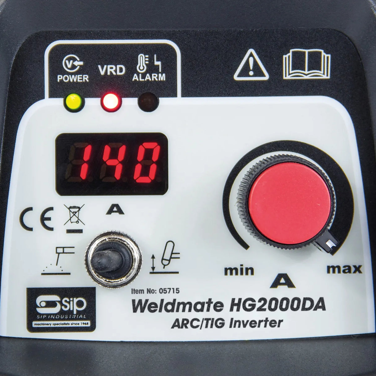 SIP HG2001DA ARC Inverter Welder - 200A, Lift-TIG Start, Generator-Friendly, Portable & Compact