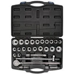 Draper Combined Mm/Af Socket Set, 3/4" Sq. Dr., Black (26 Piece)