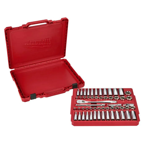 Milwaukee 3/8" Ratchet and Socket Set - 56-Piece