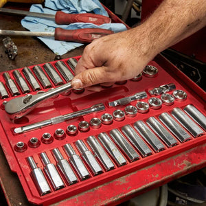 Milwaukee 3/8" Ratchet and Socket Set - 56-Piece