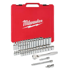 Milwaukee 3/8" Ratchet and Socket Set - 56-Piece