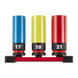 Milwaukee ½" SHOCKWAVE Impact Duty Automotive Impact Sockets | Set of 3 with Magnetic Rail