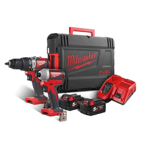 Milwaukee M18 Brushless Combi Drill & Impact Driver Kit