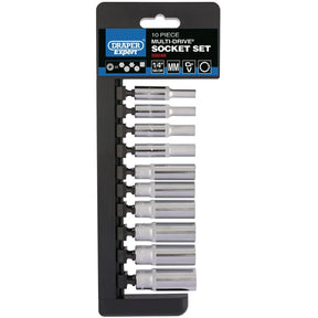 Draper  1/4" Sq. Dr. Metric Multi-Drive® Deep Socket Set (10 Piece)