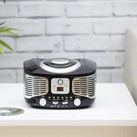 AKAI Retro Bluetooth CD Boombox with FM Radio - Black